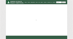 Desktop Screenshot of greensciencepolicy.org