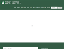 Tablet Screenshot of greensciencepolicy.org
